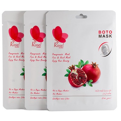 Маски для лица, шеи и декольте Rosel Cosmetics Boto Pomegranate