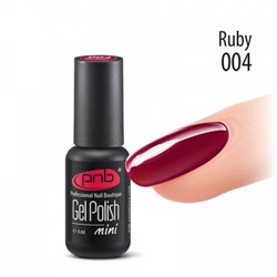 Витражный гель-лак PNB Ruby 004, 4 мл