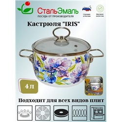 Кастрюля 4,0л сф. IRIS белосн 1SC205S