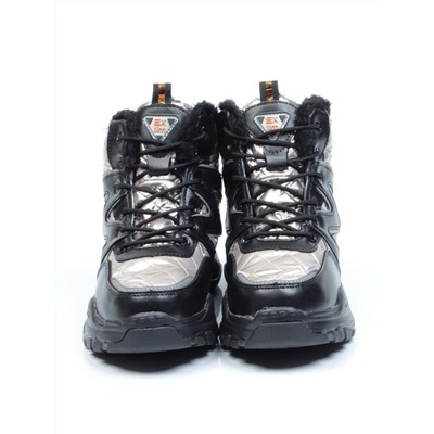 8526-3 BLACK Ботинки женские зимние (искусственные материалы)