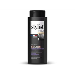 Кератиновый  шампунь  для волос тотальное восстановление серии  STYLIST PRO hair care 280мл/20шт