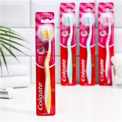 Зубная щётка Colgate Зиг Заг забота о деснах, мягкая, микс, 1 шт.