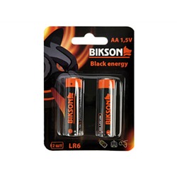 Батарейка BIKSON Black Energy LR6-2BL,1,5V,  АА, 2шт. блистер, арт.BN0541-LR6-2BL (цена за 1 шт.)