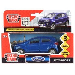 Машина металл FORD Ecosport синий 12см, открыв. двери, инерц. в кор. Технопарк в кор.2*24шт