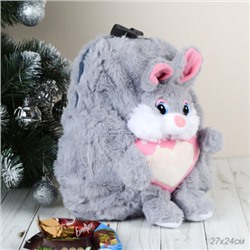 Рюкзак Кролик для упаковки сладкого новогоднего подарка 27х24 см / A12-22491/1 /уп 10/40/300/ Символ года 2023