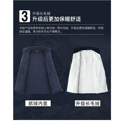 Флисовая кофта мужская, арт МЖ131, цвет:серый (без меха)