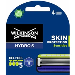 Кассеты для бритвы Schick (Wilkinson Sword) HYDRO-5 Skin Protection Sensitive (4шт)