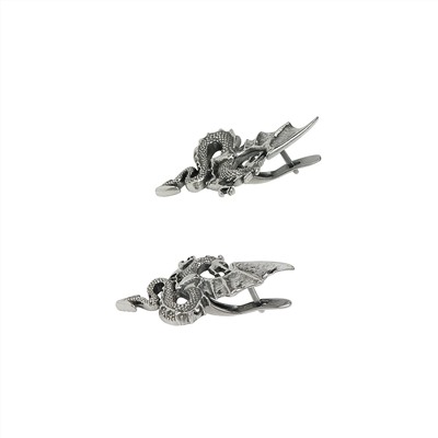 "Красс" серьги в серебряном покрытии из коллекции "Dragon" от Jenavi с английским замком