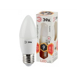 Лампа светодиодная "ЭРА" LED B35-9W-827-E27 ECO свеча, 9Вт (теплый свет)