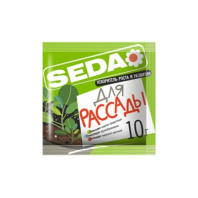 Ускоритель роста и развития " Для рассады" SEDA 10г (40шт/кор)