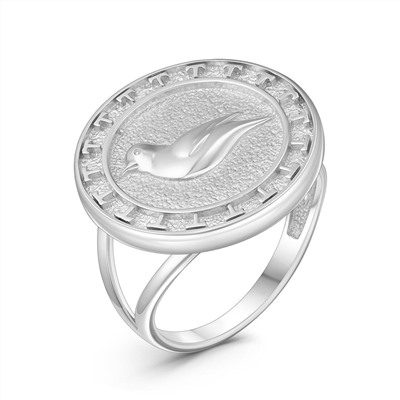 Кольцо из серебра родированное - Птица 925 пробы к50096