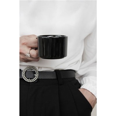 Кружка керамическая Доляна Coffee break, 180 мл, цвет чёрный