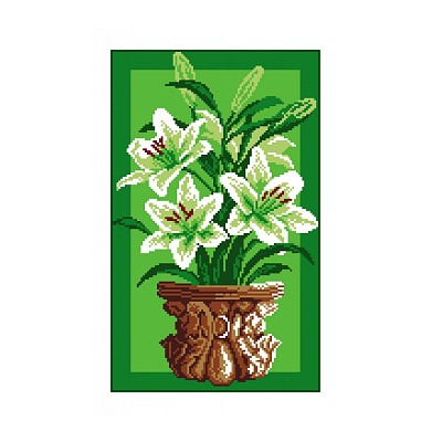 Рисунок на канве МАТРЕНИН ПОСАД арт.28х37 - 0745 Белые лилии