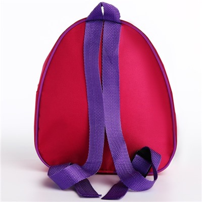 Рюкзак детский "Котик и бабочка", 23 х 23*20 5 см, отдел на молнии, цвет красный