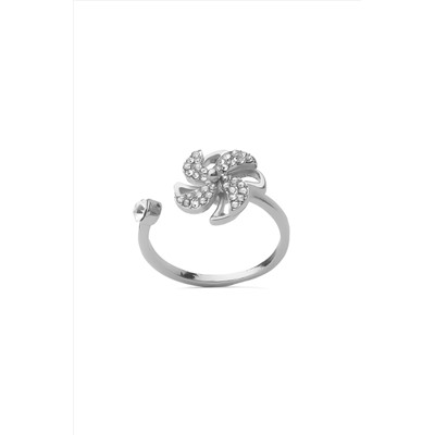 Кольцо женское разомкнутое с декором украшение на палец регулируемое кольцо "Сверкающий цианид" MERSADA #902497