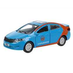 304186 Машина металл KIA RIO КАРШЕРИНГ 12 см, двери, багаж, инерц, в кор. Технопарк в кор.2*36шт