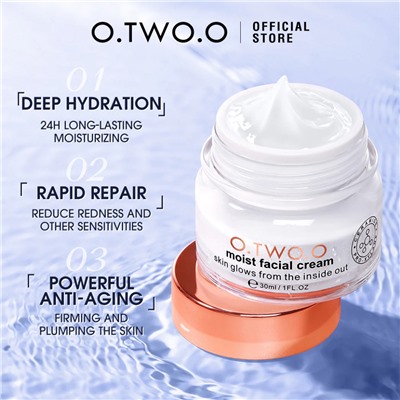 O.TWO.O Дневной увлажняющий крем Skin Care Day Cream Moist Facial Cream Moisturizing Refreshing Day Cream FC002