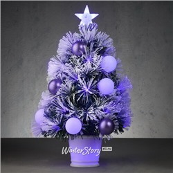 Оптоволоконная елка Purple Christmas 60 см, ПВХ, контроллер (Edelman)