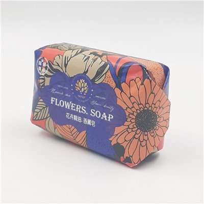 YLJ  Мыло для лица и тела FLOWERS. SOAP Парфюмированное ЦВЕТОЧНОЕ  200г  (ТВ-8001)   К12