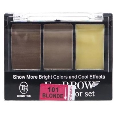 Triumph Тени для бровей с воском тон 101 коричневый Eyebrow 3 Color Set CTEB02 30 гр