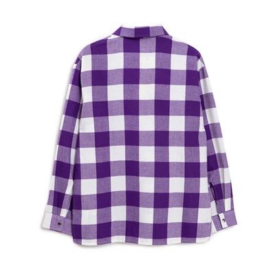 Скидка -50% Рубашка в клетку фиолетовая Button Blue