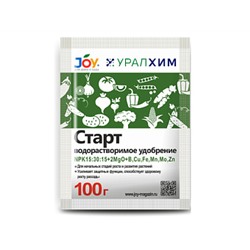 Водорастворимое удобрение "Старт" JOY УРАЛХИМ, 100г. (20шт/кор)