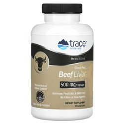 Trace Minerals ®, TM Ancestral, говяжья печень травяного откорма, 500 мг, 180 капсул