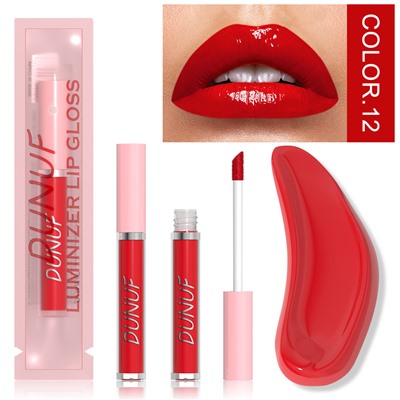 Увлажняющий зеркальный блеск для губ DUNUF luminizer lip gloss 12
