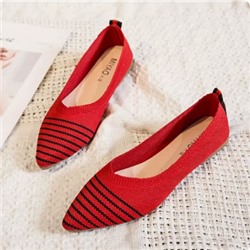 Туфли женские, арт ОБ122, цвет: красные полосы