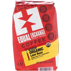 Equal Exchange, органический кофе, для влюбленных, цельные зерна, французская обжарка, 340 г (12 унций)