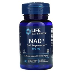 Life Extension, регенератор NAD и клеток, 300 мг, 30 вегетарианских капсул