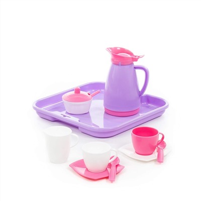 320900 Wader Набор детской посуды "Алиса" с подносом на 2 персоны (Pretty Pink)