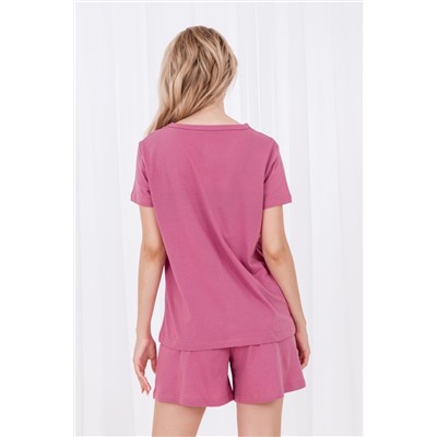 Пижама с шортами 23822 (темно-розовый)