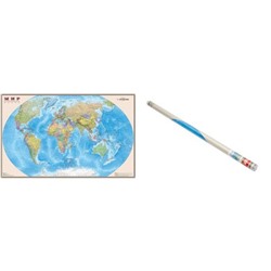 Карта МИРА политическая 156х101 см 1:20М ламинированная в прозрачном пластиковом тубусе ОСН1234470 Ди Эм Би