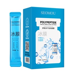 Полипептидная желейная маска для восстановления и увлажнения кожи лица с охлаждающим эффектом "SEOMOU", 4 гр