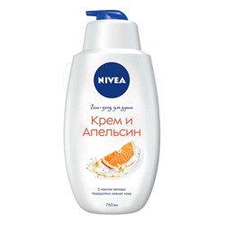 Гель для душа Nivea «Крем и Апельсин», с маслом авокадо, 750 мл