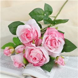 Цветы искусственные "Розочки кустовые" 8х65 см, розовый