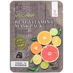 VO7 тонизирующая маска для лица "real vegan" с витамином с (упаковка с 3d эффектом)