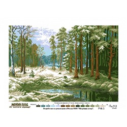 Рисунок на канве МАТРЕНИН ПОСАД арт.37х49 - 0914 Первый снег (по мотивам И.И. Шишкина)