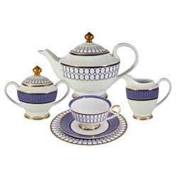 Сервиз чайный "Адмиралтейский"  23 предмета на 6 персон (6 чашек 0,2л,6 блюдец,6  тарелок 19см, чайн