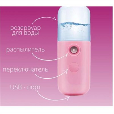 Портативный Увлажнитель для лица и тела USB, 50 мл оптом