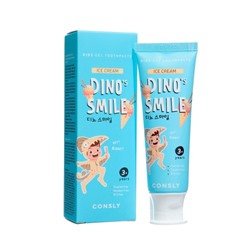 Детская гелевая зубная паста Consly DINO's SMILE c ксилитом и вкусом пломбира, 60 г