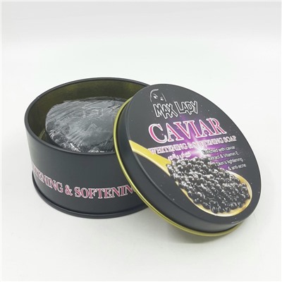 MAX LADY  Мыло для лица  CAVIAR отбеливающее, смягчающее ИКРА (банка)  100г  (MX-2400)