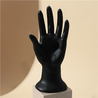 Свеча интерьерная "Женская рука",черная,225*85 мм