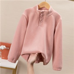 Флисовый свитер детский арт КД89, цвет: розовый