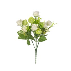 Искусственный букет «Роза», высота 27 см, цвет белый