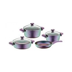 Набор посуды O.M.S. 3016-Vl 7 предметов фиолетовый/зеленый