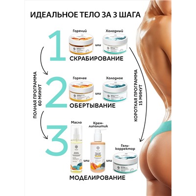 Антицеллюлитный скраб для тела "FREEZING ANTI-CELLU BODY SCRUB" с охлаждающим эффектом 250 г