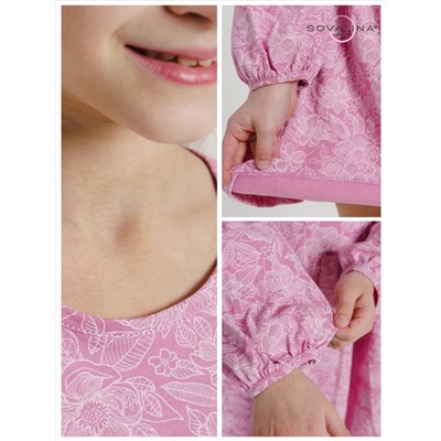 Платье Моана зефирное кружево 122/розовый/100% хлопок