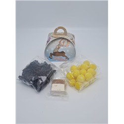 93 Подарочный набор  «Новогодний сундучок» (черный чай, лимончики, мальбан)